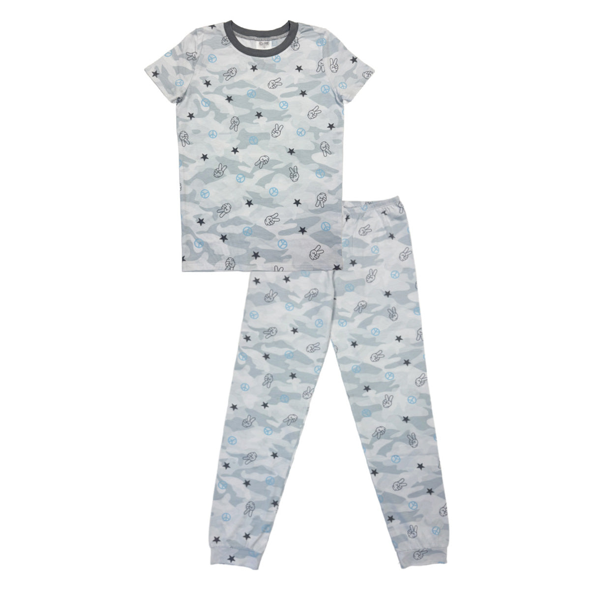BCS47 Esme Boys Pajamas Short Sleeve Pants Set in Baam Maverick Slate Dinos Inc, On Air, Pirates