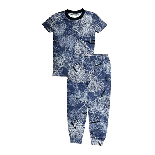BCS47 Esme Boys Pajamas Short Sleeve Pants Set in Stud Bat Stud Smores Sale