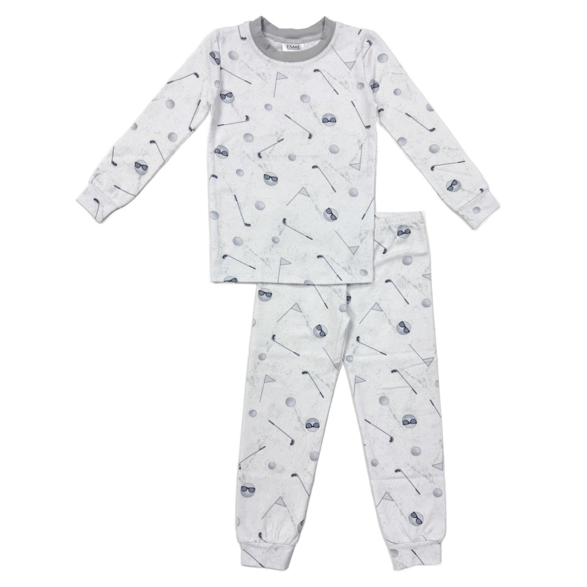 BCS49 Esme Boys Full Length Set Pajamas Maverick Chips, Dribble