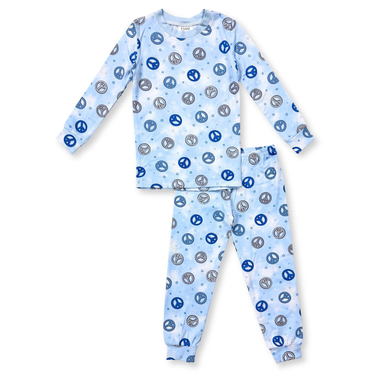 BCS49 Esme Boys Full Length Set Pajamas Maverick Chips, Dribble, Ice Hockey, Navy Stripe