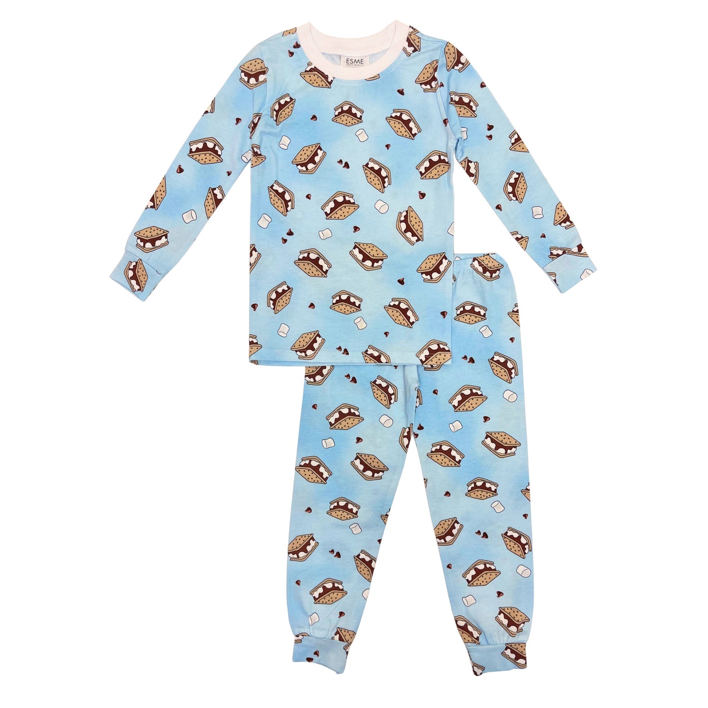BCS49 Esme Boys Full Length Set Pajamas Hanukkah Arch, Santa Pup, Santa Truck, Bat, Jack n Boo Smores