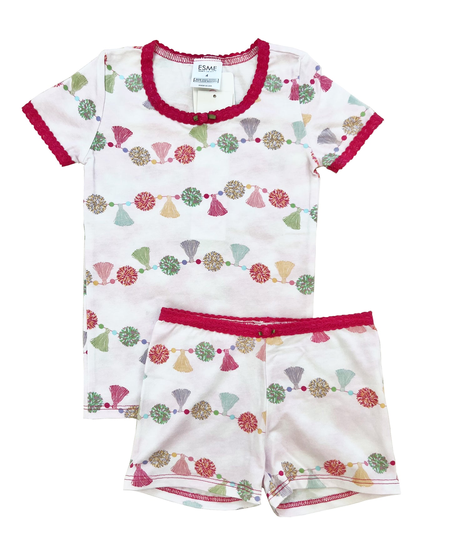 SF93798 Esme Girl's Short Sleeve Top & Shorts set Sugar Rush, Coquette, Unicorn Sky, Pink