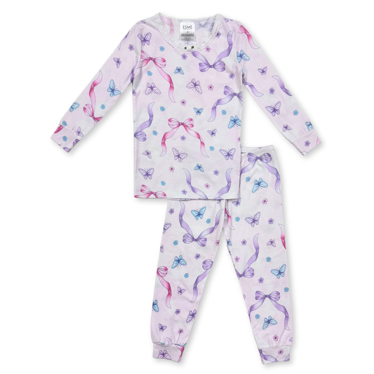 SF977 Esme Girl's Full Length Set in Candy Hearts, Tulle Bow, Cheers, Sapphire buttterfly kiss