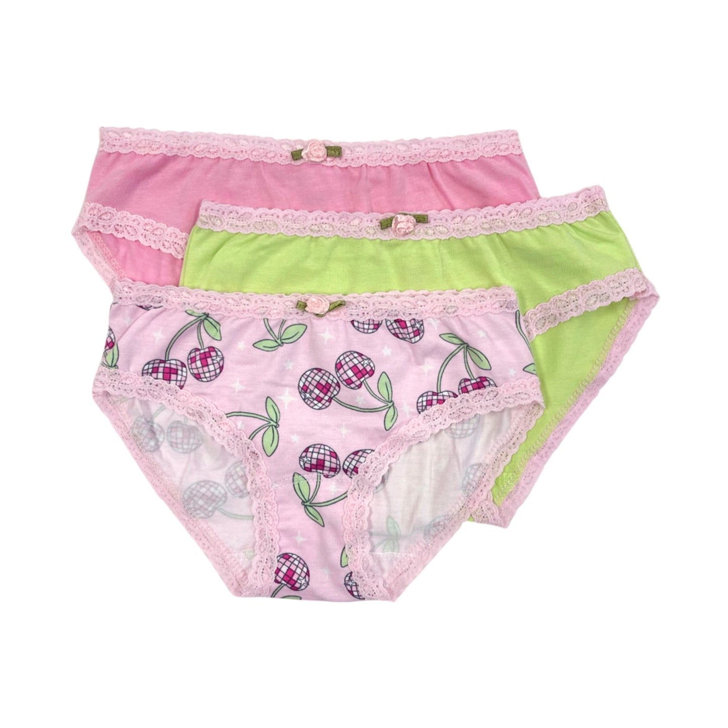U20 Esme Girl's Animal Cookies, Bunny Marshmallow, Dalmatian, Bears, Cherry 3-Pack Panty