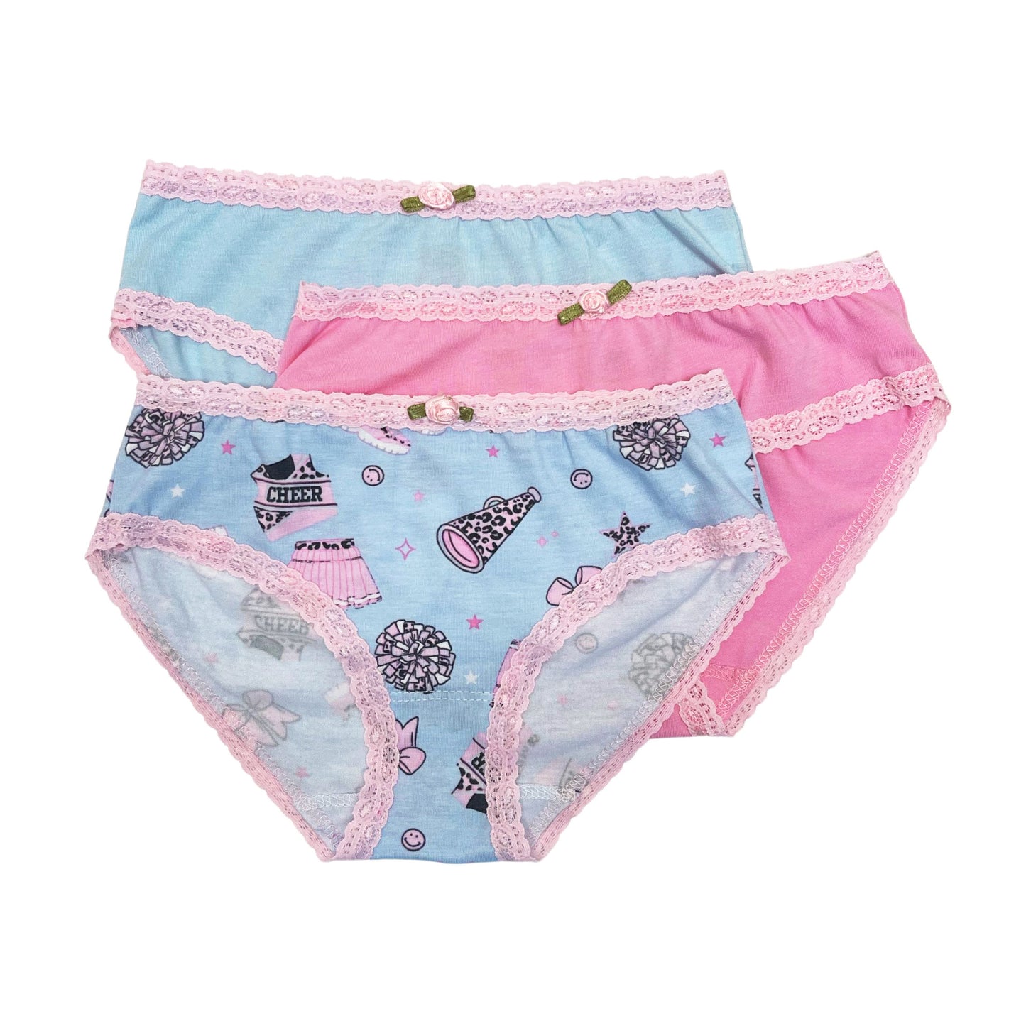 U20 Esme Girl's Animal Cookies, Bunny Marshmallow, Dalmatian, Bears, Cherry 3-Pack Panty