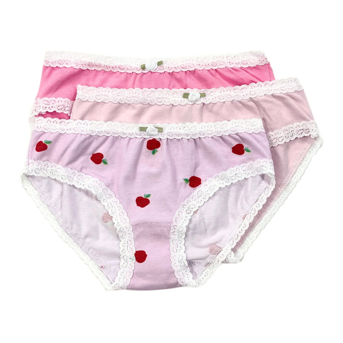 U20 Esme Girl's 3-Pack Panty in Patterns Cookies, Kiss, Sweet Gummies, Strawberry