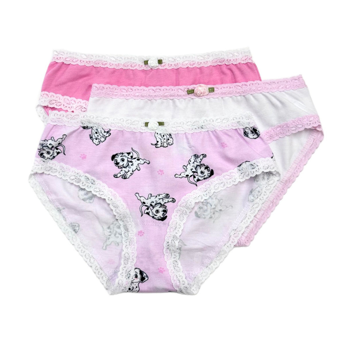 U20 Esme Girl's Animal Cookies, Bunny Marshmallow, Dalmatian, Bears, Cherry 3-Pack Panty