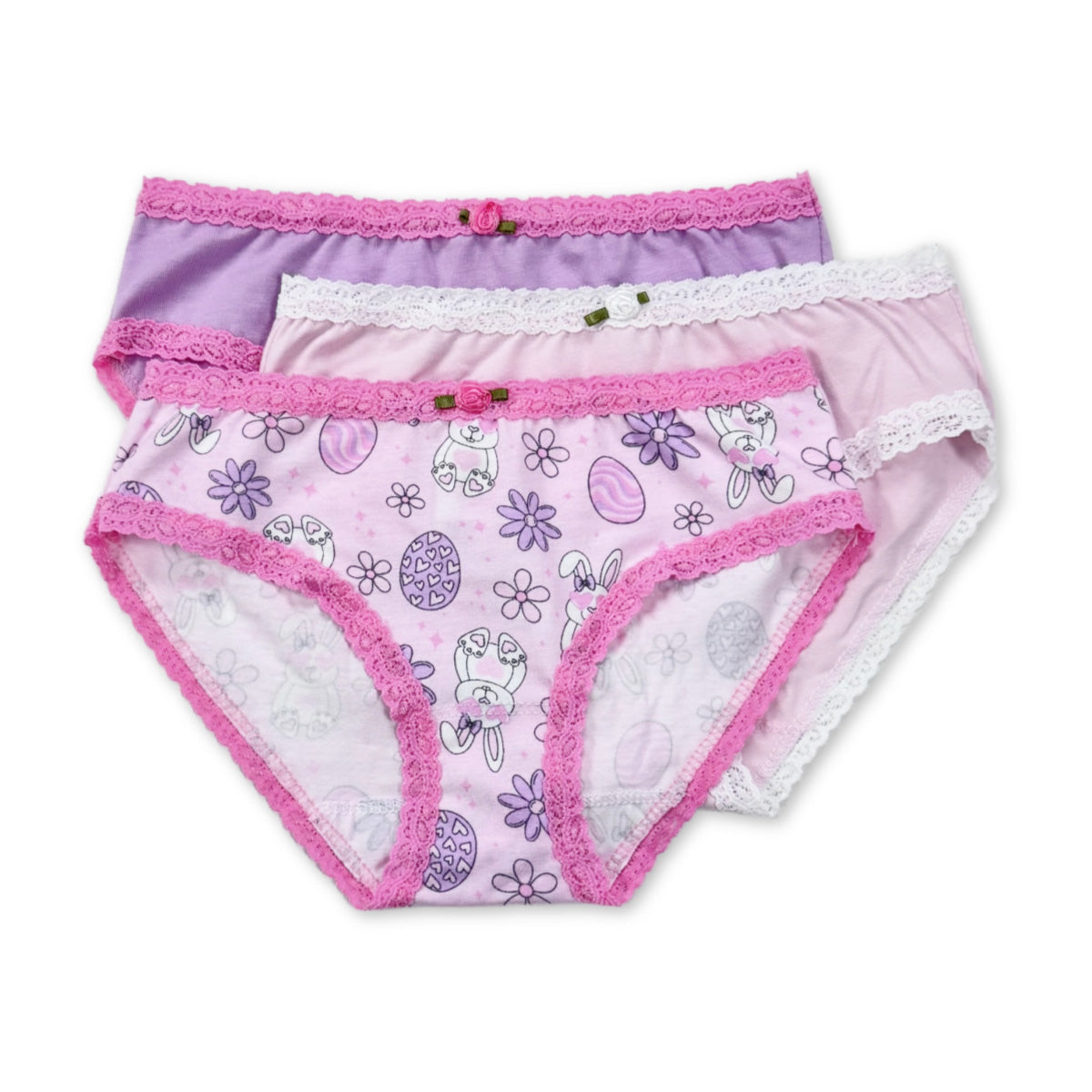 U20 Esme Girl's Animal Cookies, Bunny Marshmallow, Dalmatian, Bears, Cherry 3-Pack Panty