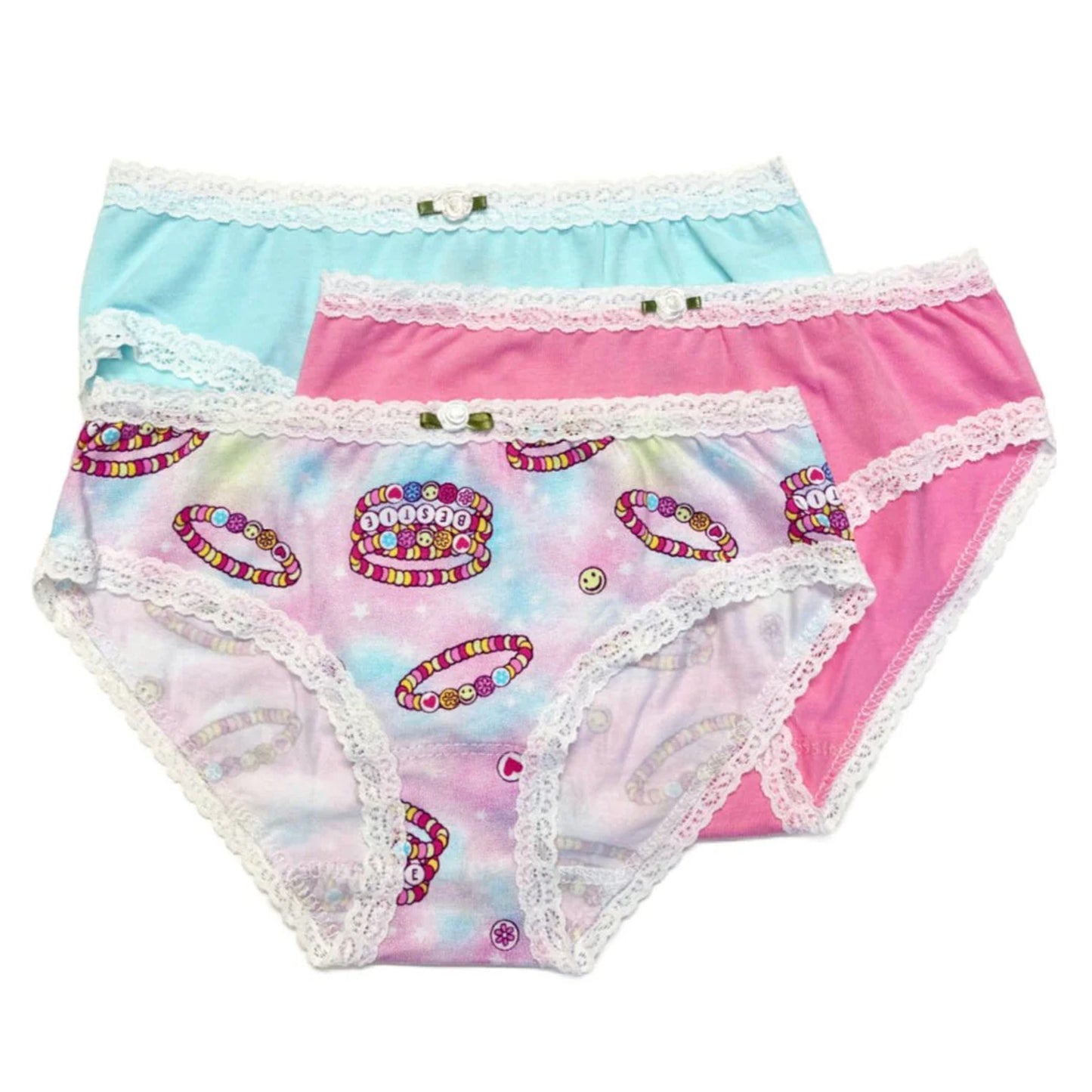 U20 Esme Girl's 3-Pack Panty Unicorn Sky, Smilee, Friendship Bracelet