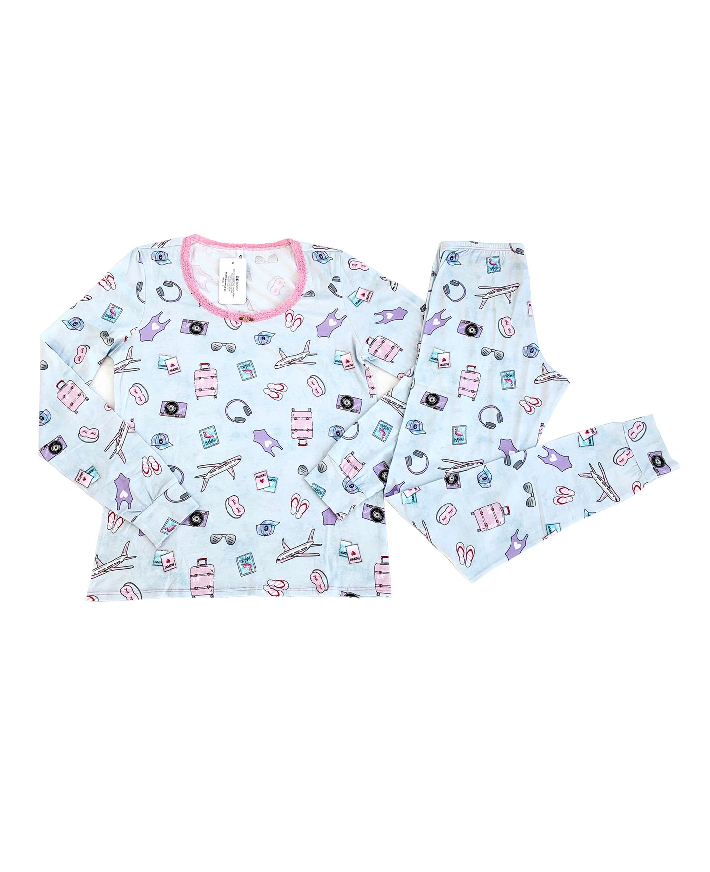 WL977 Esme Women's Full Length Set in Cheetah, Holiday Sweets, Cherry, Travel