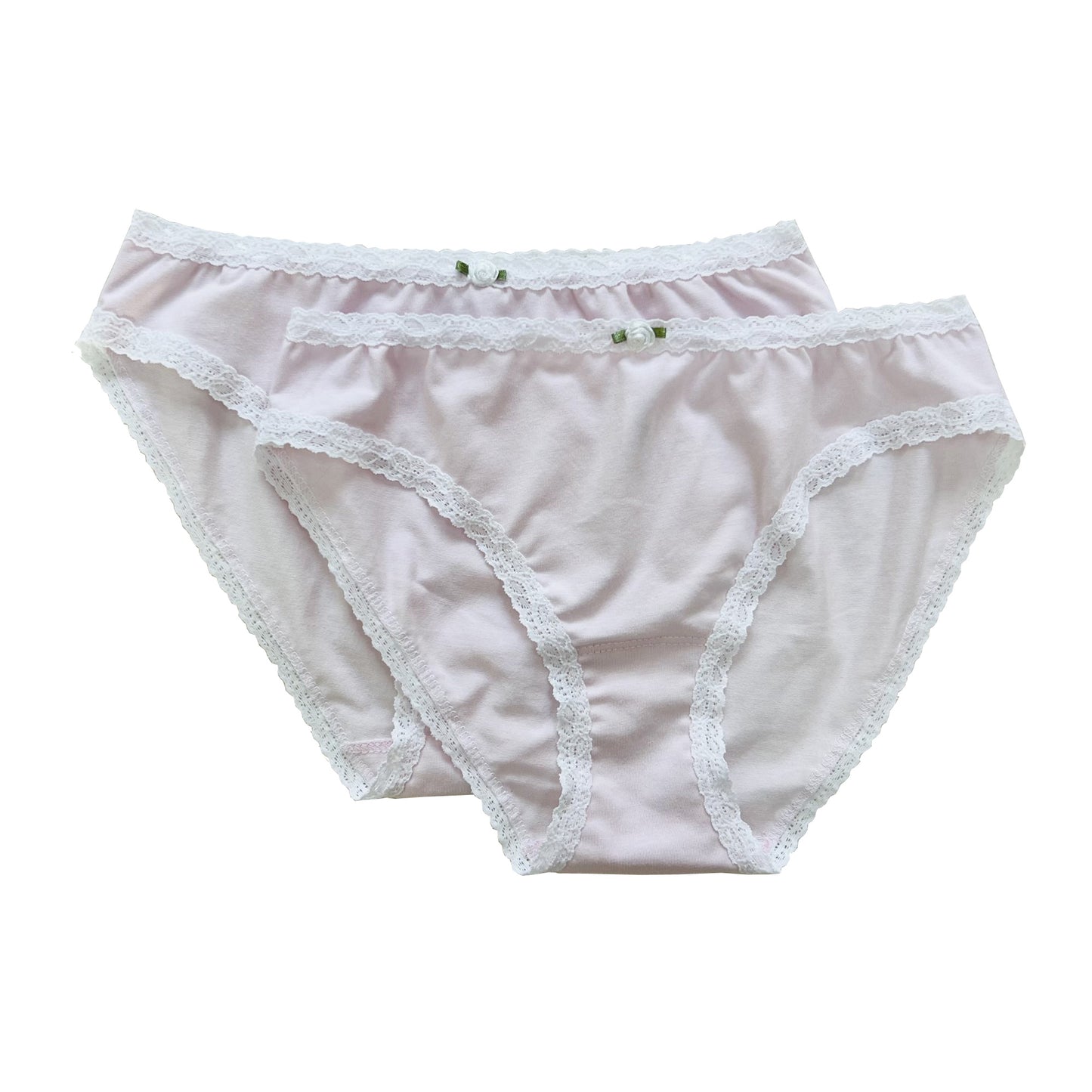 WU80 Esme Women's 2-Pack Panty Solid Color Heart Cheetah Pink Blue White