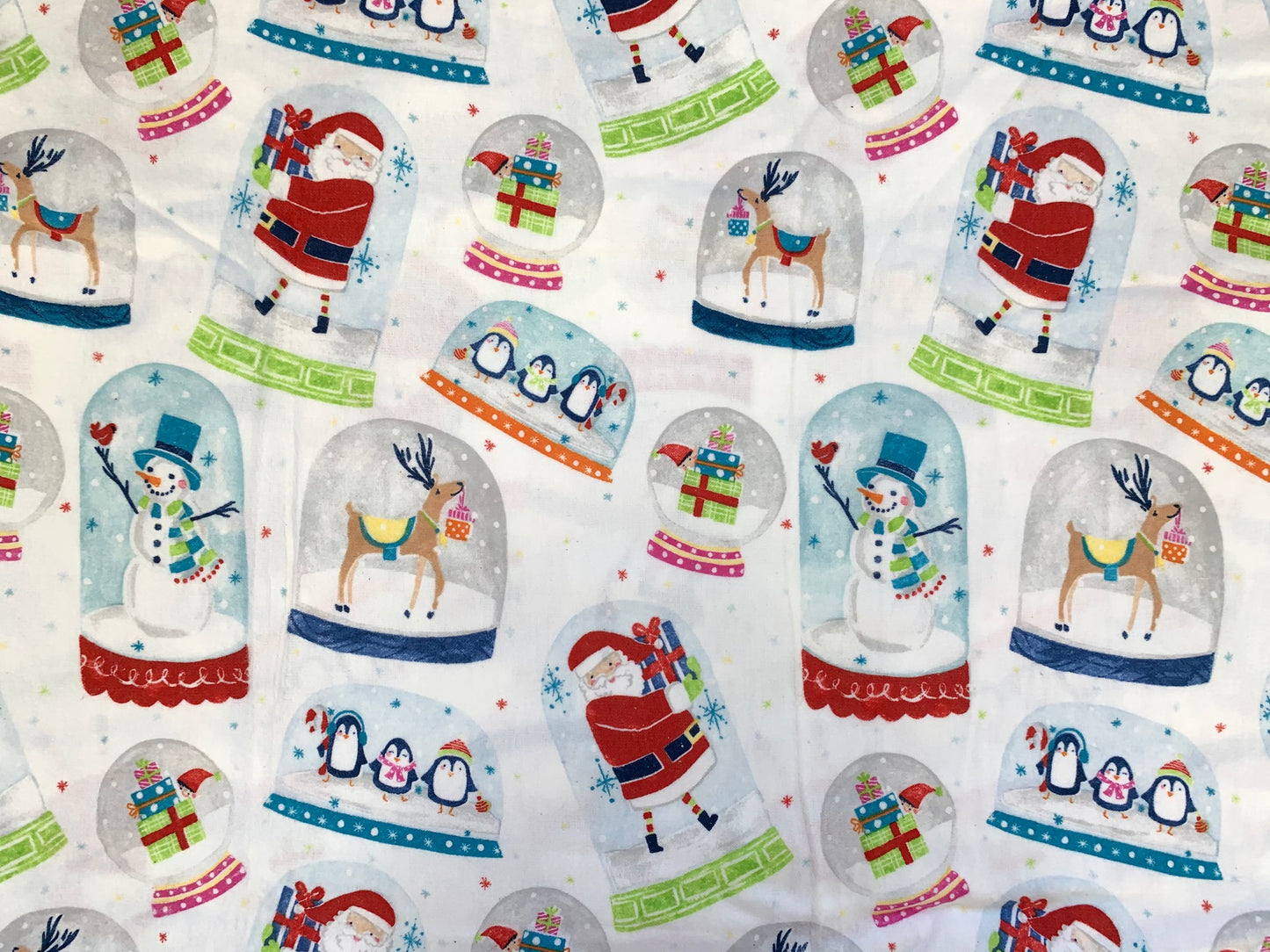 Pottery barn Kids Snow Globe Organic Flannel Twin Duvet Cover Red Green blue