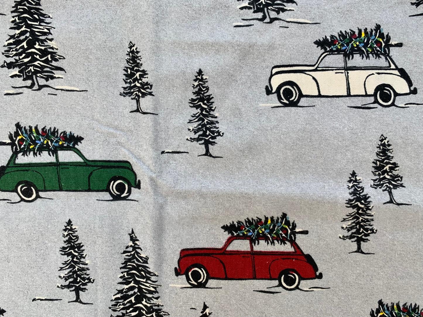 Pottery barn Teen Driving Home For Christmas Organic Flannel Sheet set Twin XL