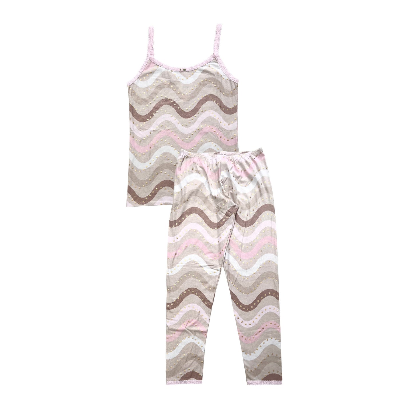 WL90057 Esme Women's Autumn Waves Cami & Cropped Legging Set