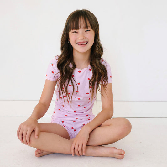 SF93798 Esme Girl's Short Sleeve Top & Shorts set Sugar Rush, Coquette, Unicorn Sky, Pink