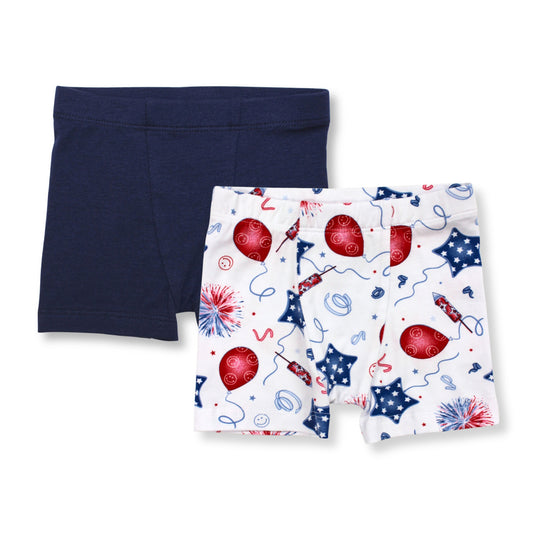 B007 Esme Boys 2pcs Boxer Underwear In Patterns Dribble Star