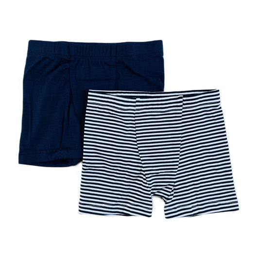 B007 Esme Boys 2pcs Boxer Navy Stripes S M L XL XXL 3XL