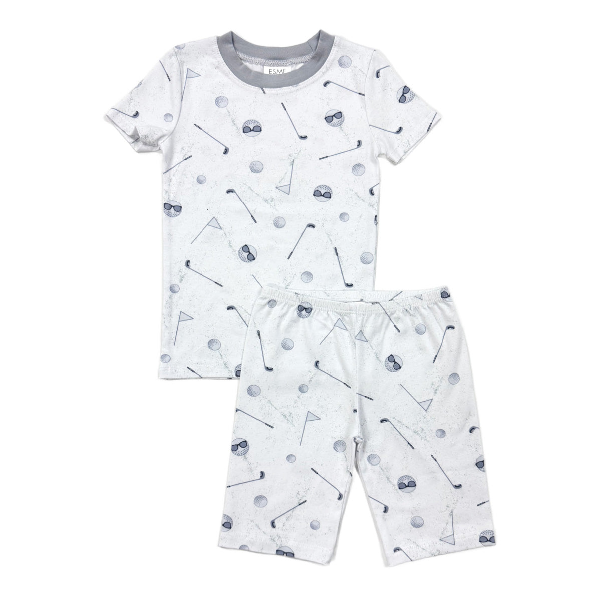 BCS45 Esme Boys Pajamas Short Sleeve Shorts Set Skateboard, Monster Truck, Charcoal  Navy