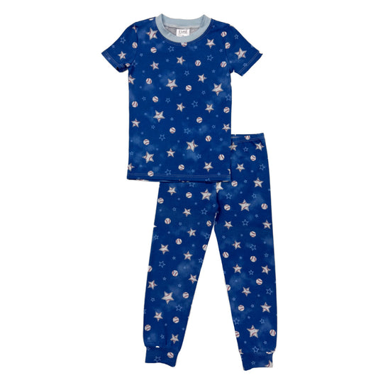 BCS47 Esme Boys Pajamas Short Sleeve Pants Set in Baam Maverick Slate Dinos Inc, On Air, Pirates