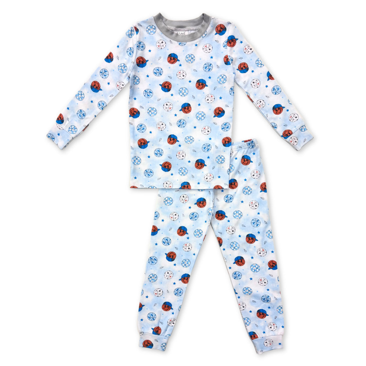 BCS49 Esme Boys Full Length Set Pajamas Maverick Chips, Dribble