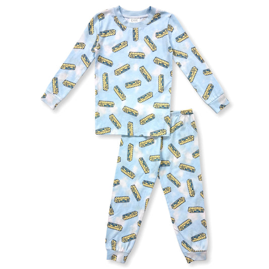 BCS49 Esme Boys Full Length Pajamas Set  Superhero,  Goldfish, Thunder Bunny, Dino World, Transporter