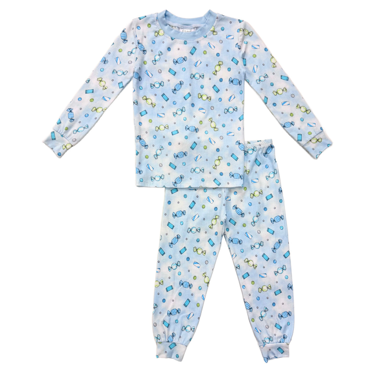 BCS49 Esme Boys Full Length Pajamas Set  Superhero,  Star, Gummies