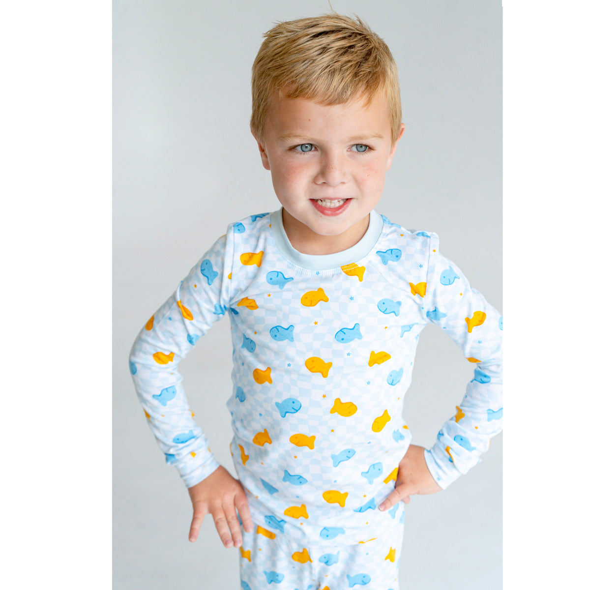 BCS49 Esme Boys Full Length Pajamas Set  Superhero,  Goldfish, Thunder Bunny, Dino World, Transporter