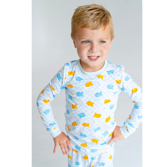 BCS49 Esme Boys Full Length Pajamas Set  Superhero,  Goldfish, Thunder Bunny, Dino World, Transporter
