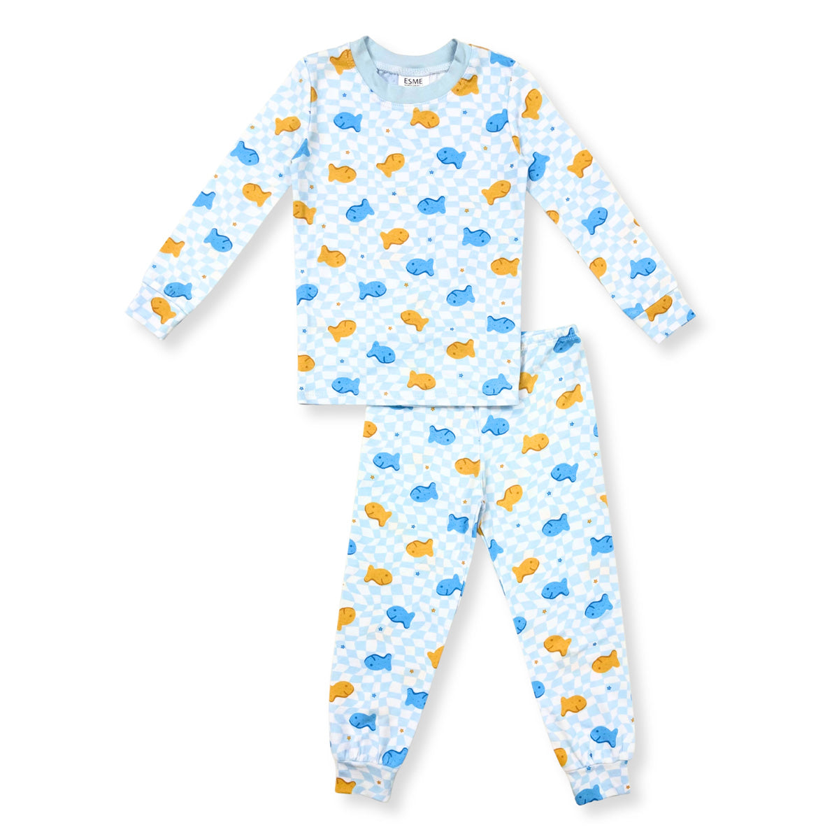 BCS49 Esme Boys Full Length Pajamas Set  Superhero,  Goldfish, Thunder Bunny, Dino World, Transporter