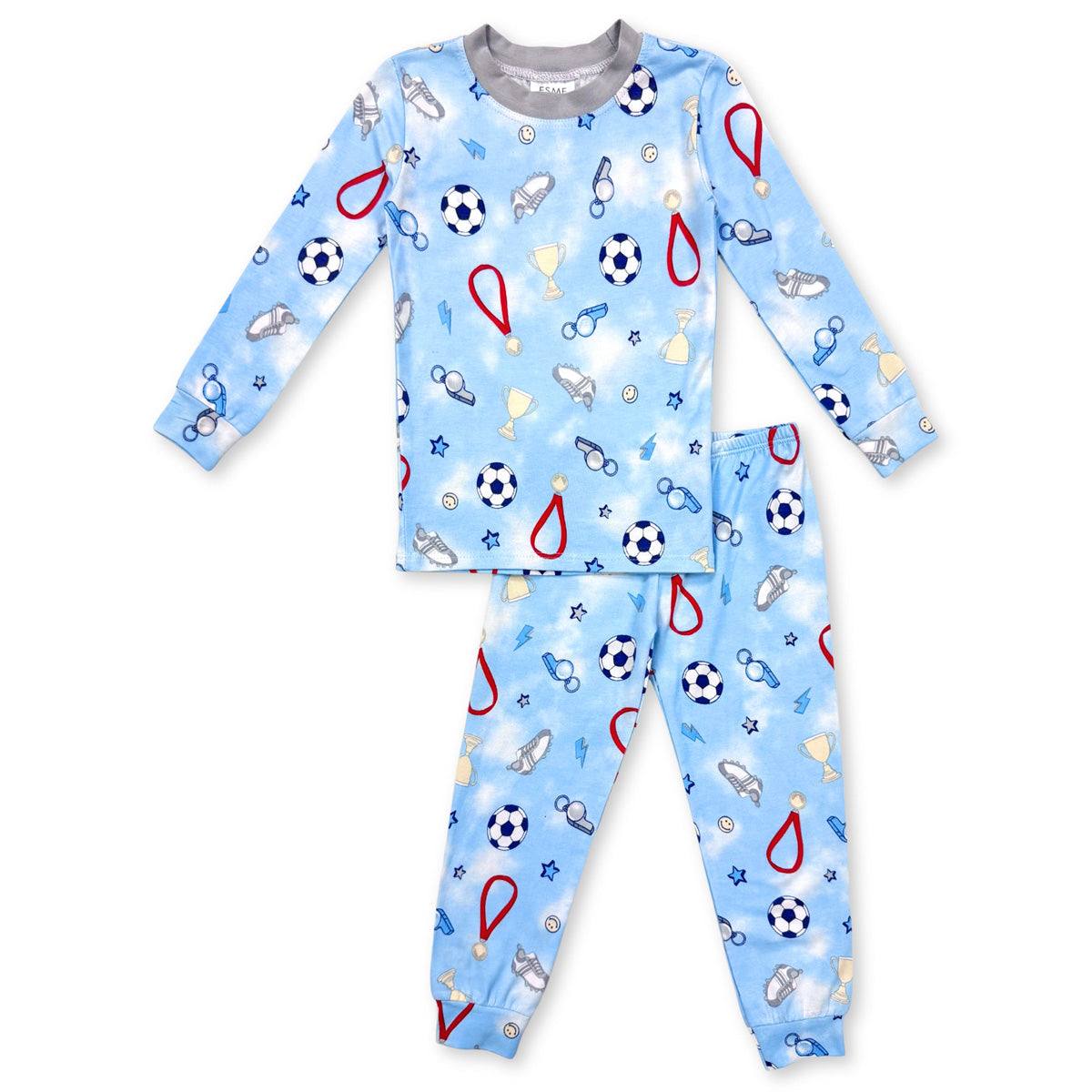 BCS49 Esme Boys Full Length Set Pajamas Hanukkah Arch, Santa Pup, Santa Truck, Bat, Jack n Boo Smores