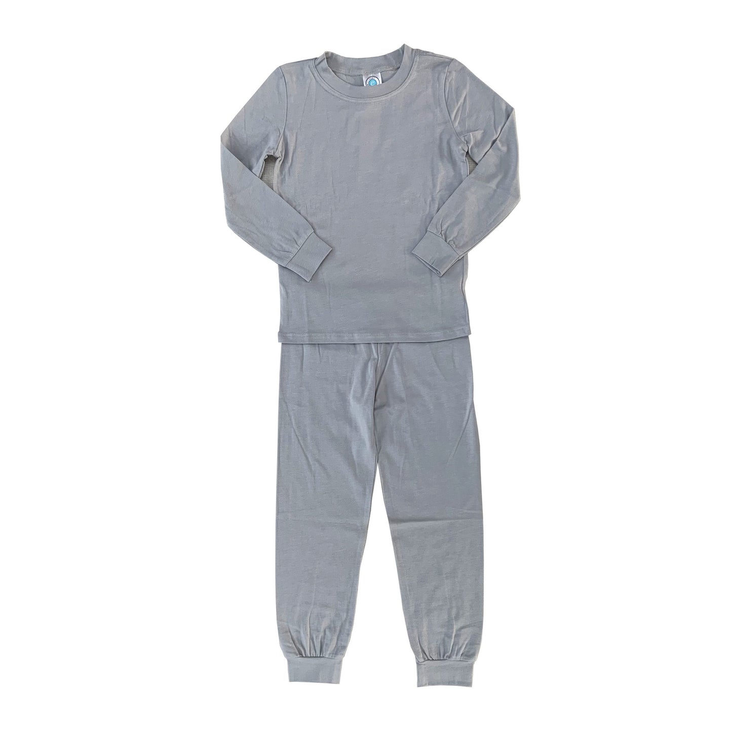 BCS49 Esme Boys Full Length Set Pajamas Black Grey Navy Charcoal Slate Solid