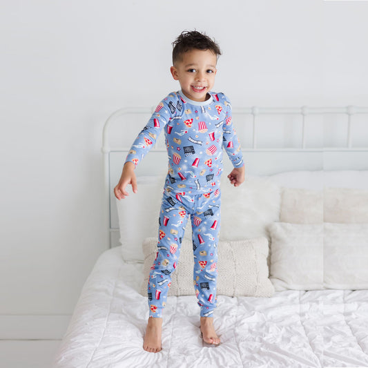 BCS49 Esme Boys Full Length Set Pajamas in Zoom, Skateboard, Sports, Monster Truck, Space, Motocycle, Movie Night