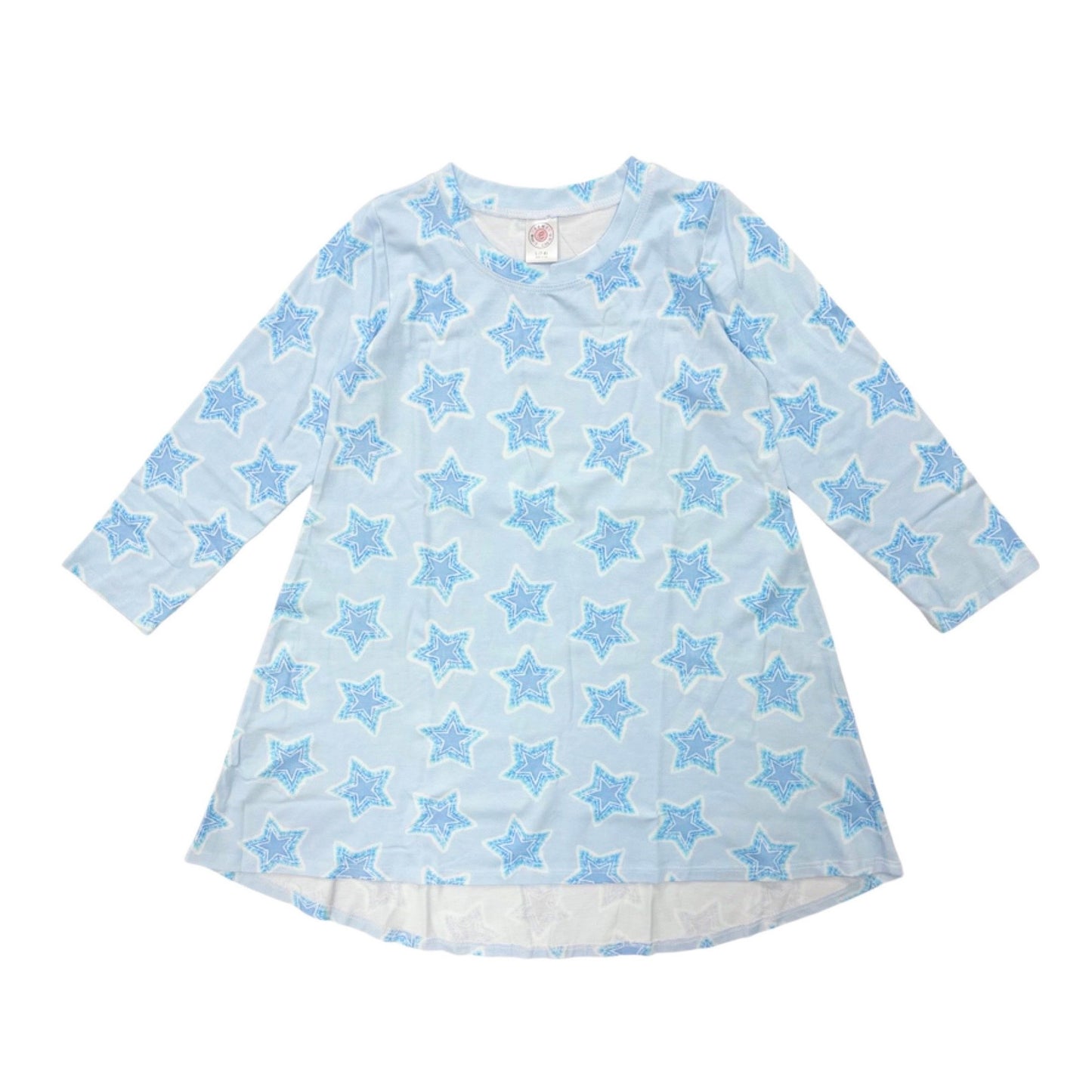 BW870 Esme Girl's Long Sleeve Crew Neck Dress Smilee, Pearly Hearts, Dalmatian