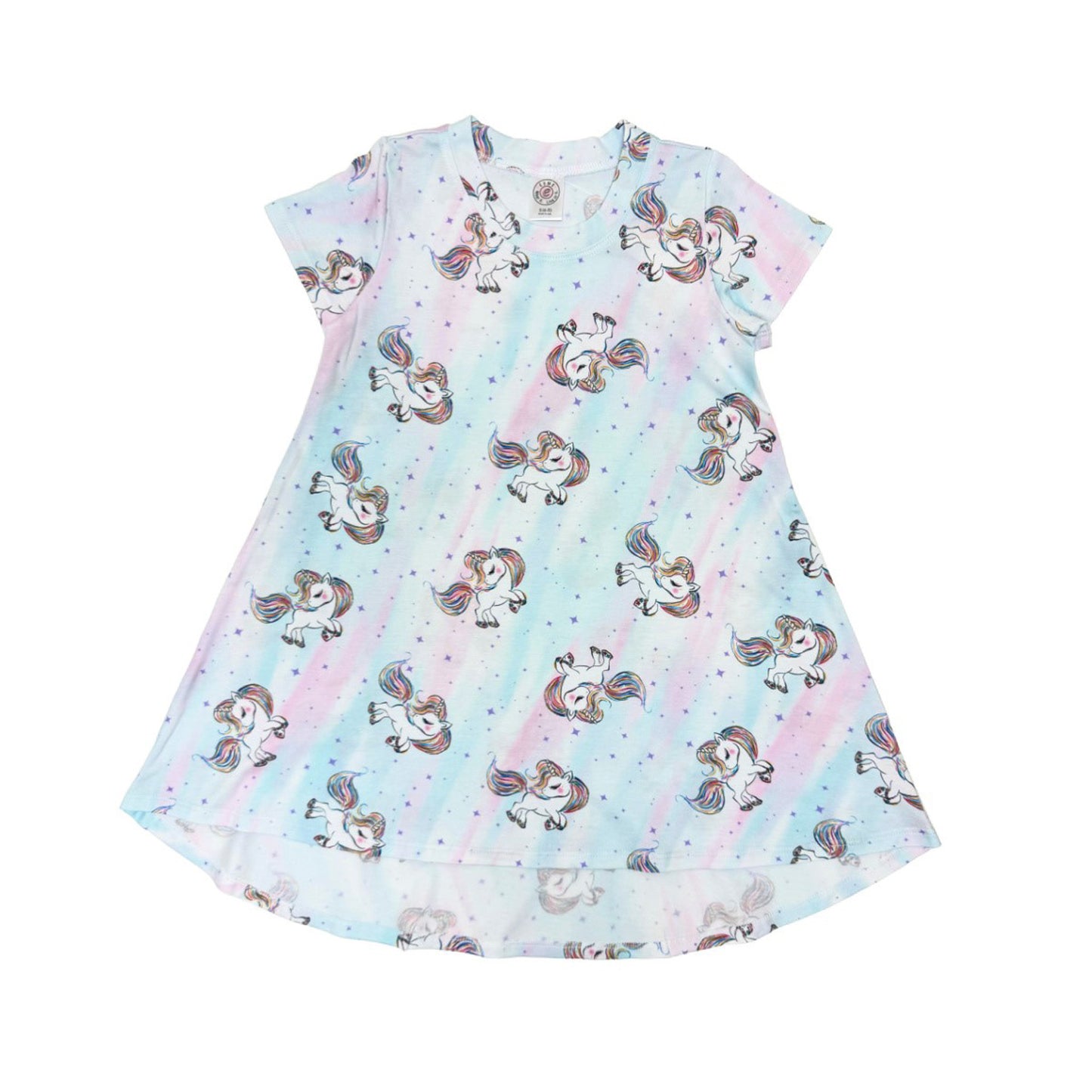 BW917 Esme Girl's Animal Cookies, Bunny Marshmallow,  Cotton Candy Short Sleeve Dress