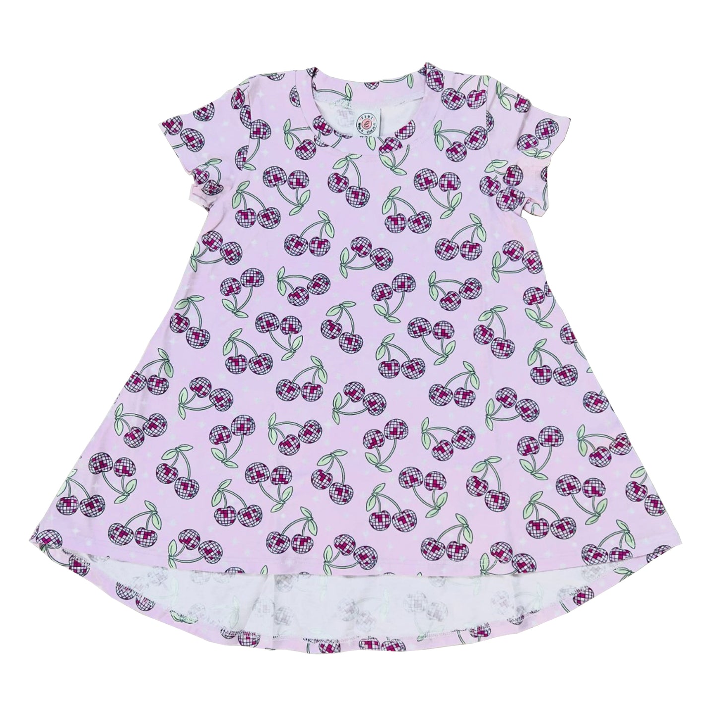 BW917 Esme Girl's Animal Cookies, Bunny Marshmallow,  Cotton Candy Short Sleeve Dress