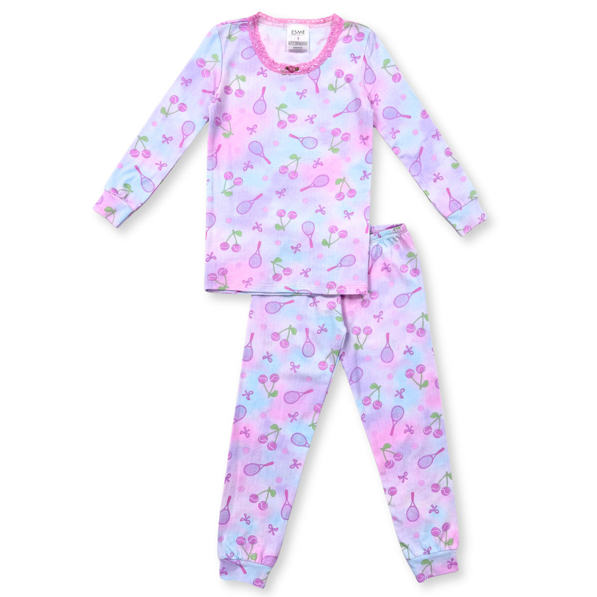 SF977 Esme Girl's Pajama Full Length Set Xmas Swirl, Jack Boo, Santa Pup, Dalmatian