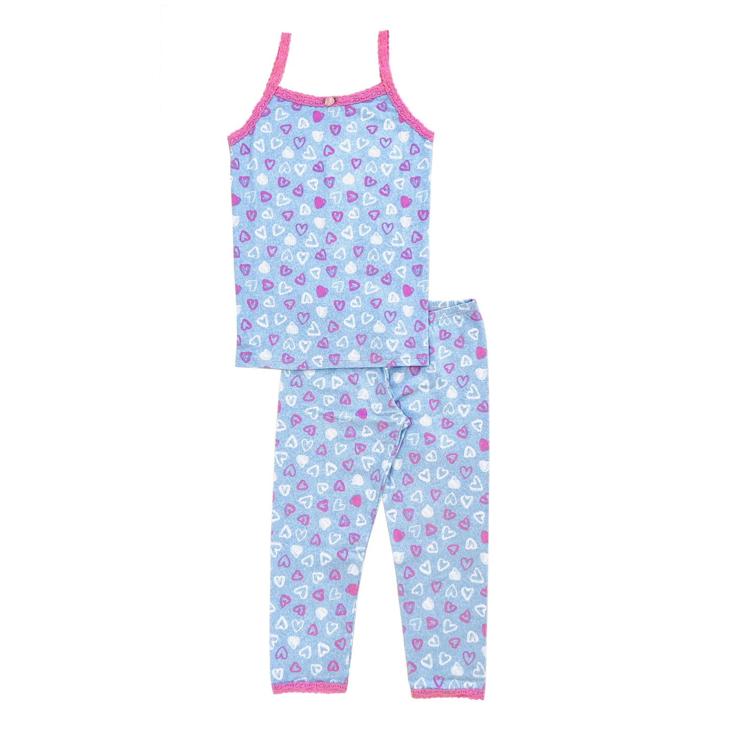 SF90057 Esme Girl's Cami & Leggings Set in Heart  Love Sketch Rainbow Star patterns