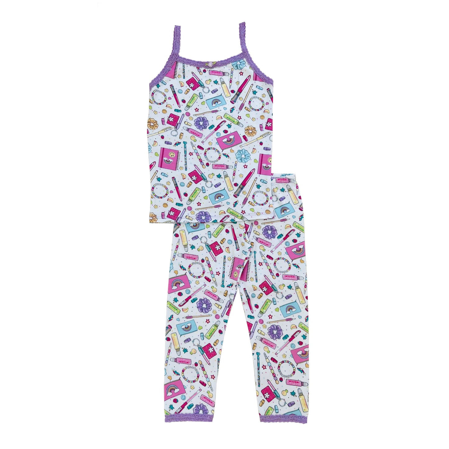 SF90057 Esme Girl's Cami & Leggings Set in Heart  Love Sketch Rainbow Star patterns