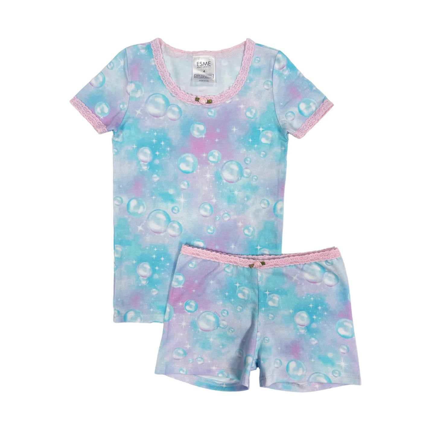 SF93798 Esme Girl's S/S Top & Shorts set  Bunny, Butterfly, Chic, Bubbles, Strawberry Macarons