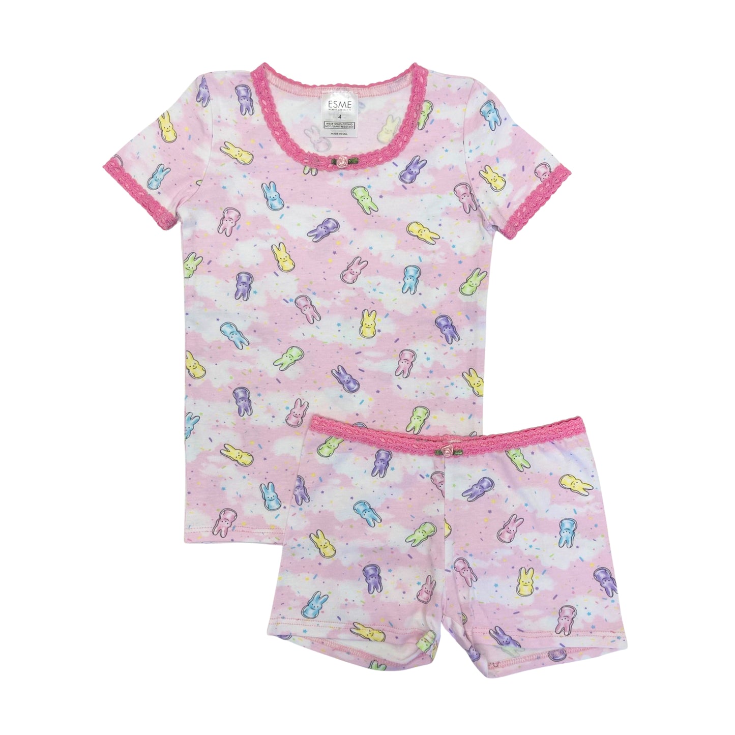 SF93798 Esme Girl's S/S Top & Shorts set  Bunny, Butterfly, Chic, Bubbles, Strawberry Macarons