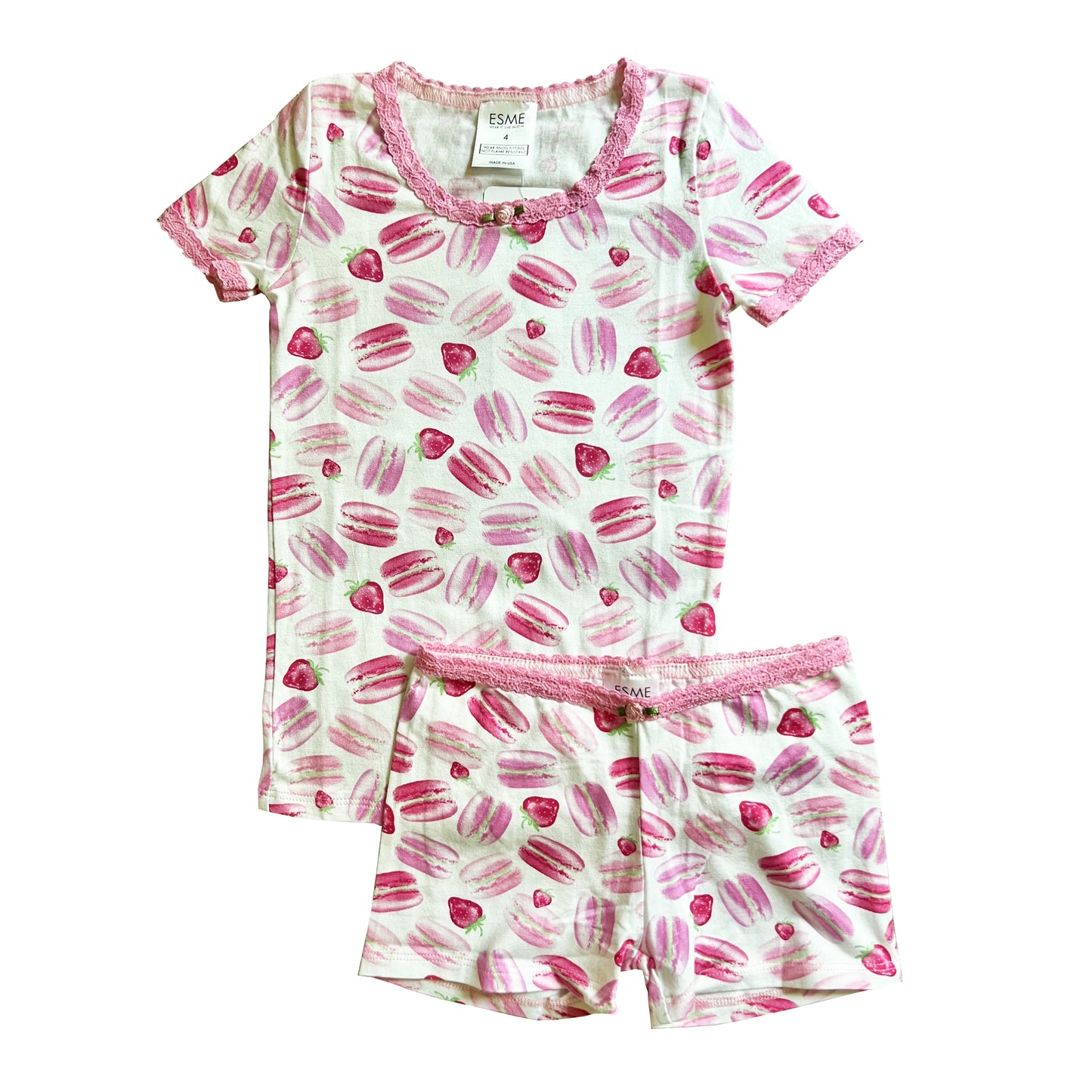 SF93798 Esme Girl's S/S Top & Shorts set  Bunny, Butterfly, Chic, Bubbles, Strawberry Macarons