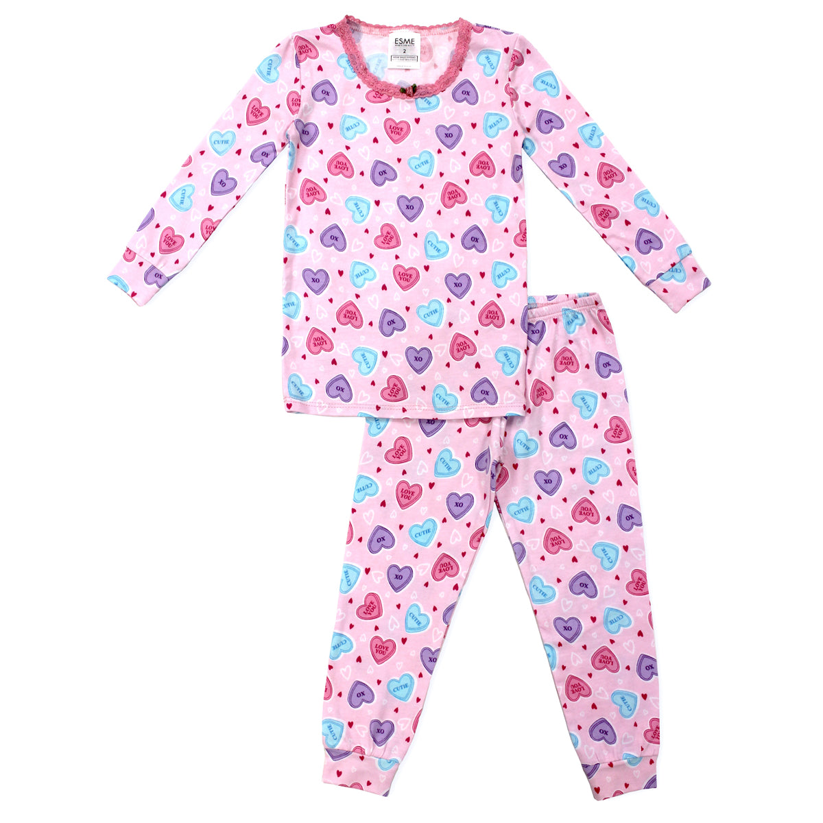 SF977 Esme Girl's Full Length Set in Candy Hearts, Tulle Bow, Cheers, Sapphire, Sugar Rush