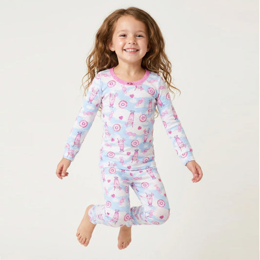 SF977 Esme Girl's Full Length Set in Doodle, Sweet Heaven, Coquette Unicorn