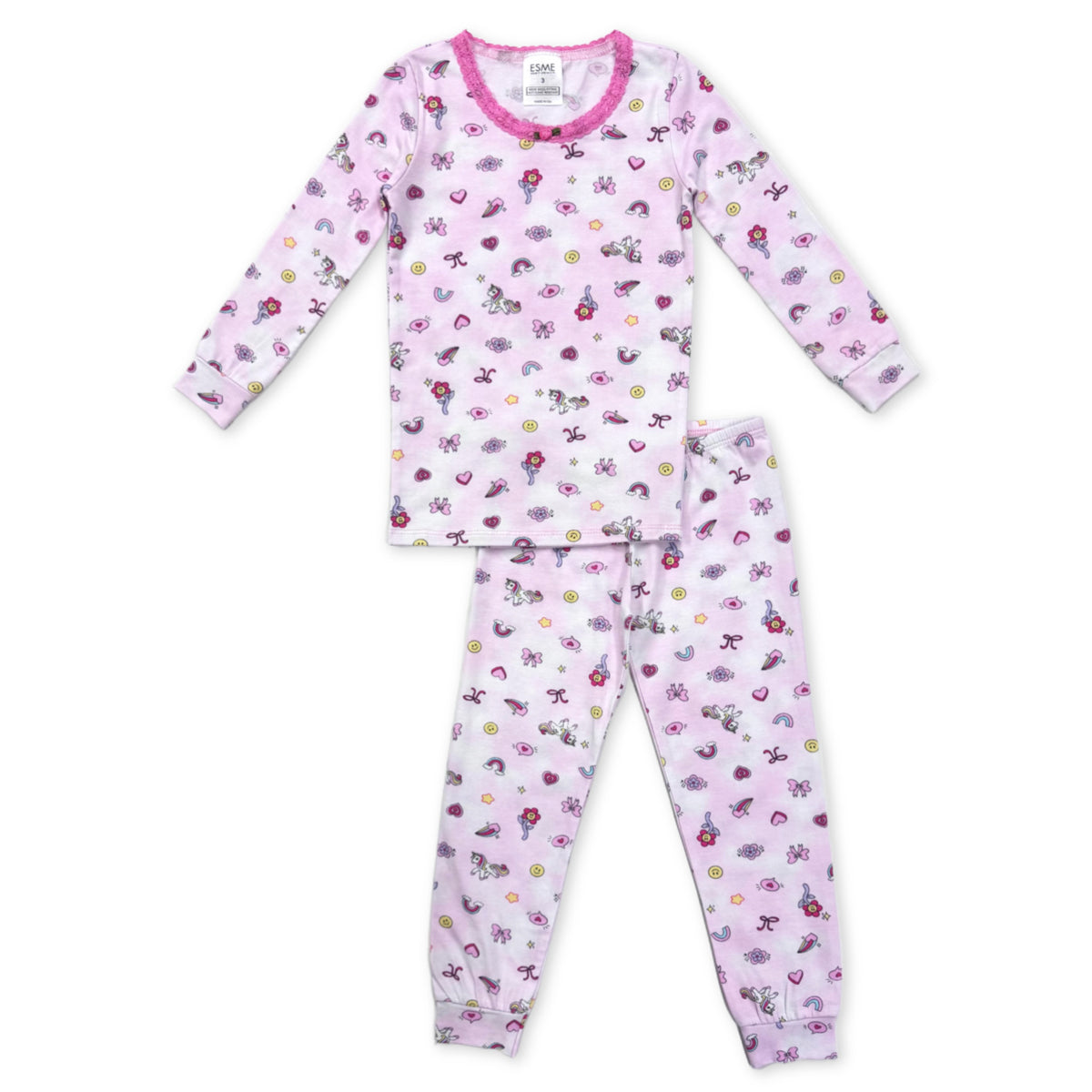 SF977 Esme Girl's Full Length Set Bunny,  Pearly Hearts,  Unicorn Sky, Smilee, Taco, Bow, Popsicle