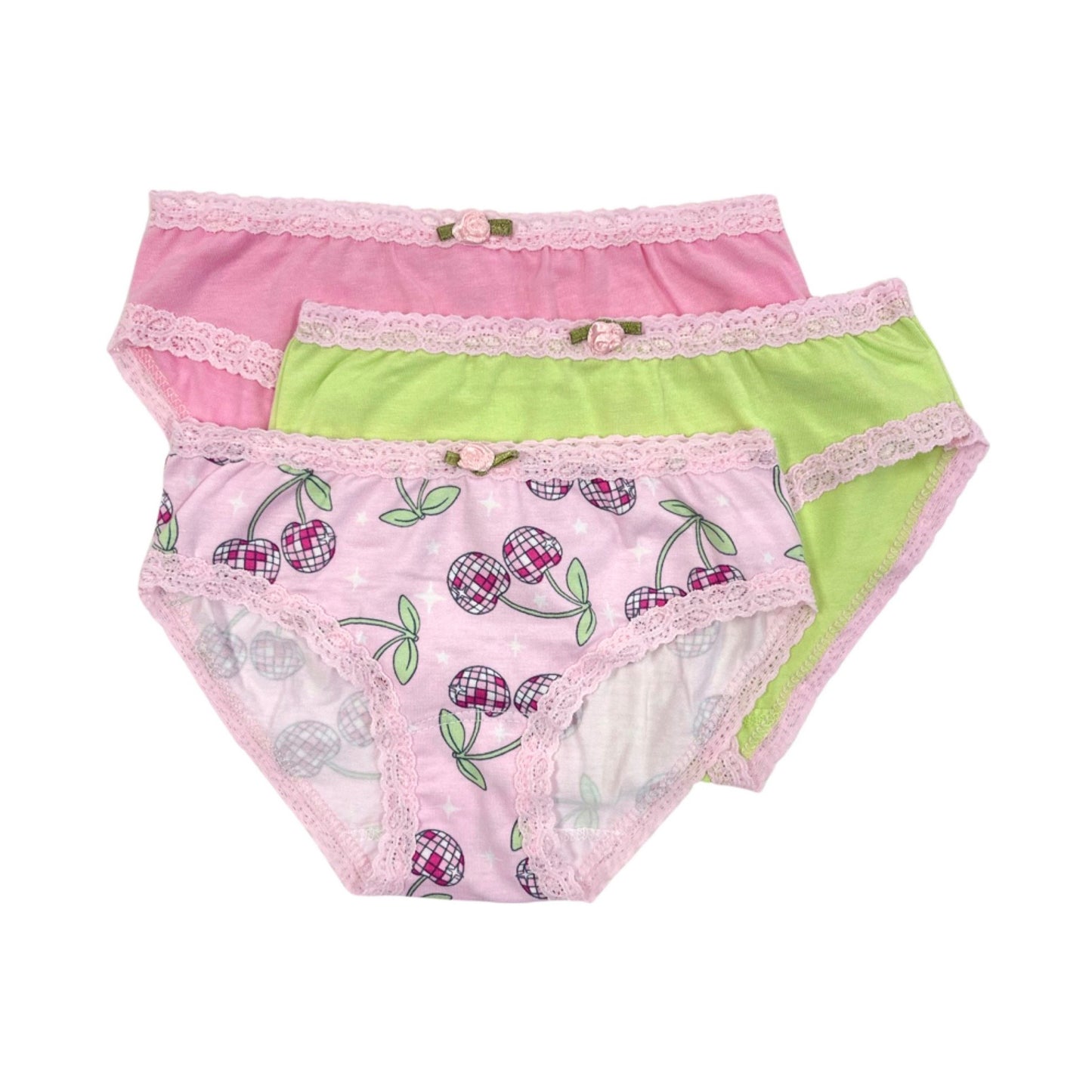 U20 Esme Girl's Animal Cookies, Bunny Marshmallow, Butterfly, Disco Cherry 3-Pack Panty