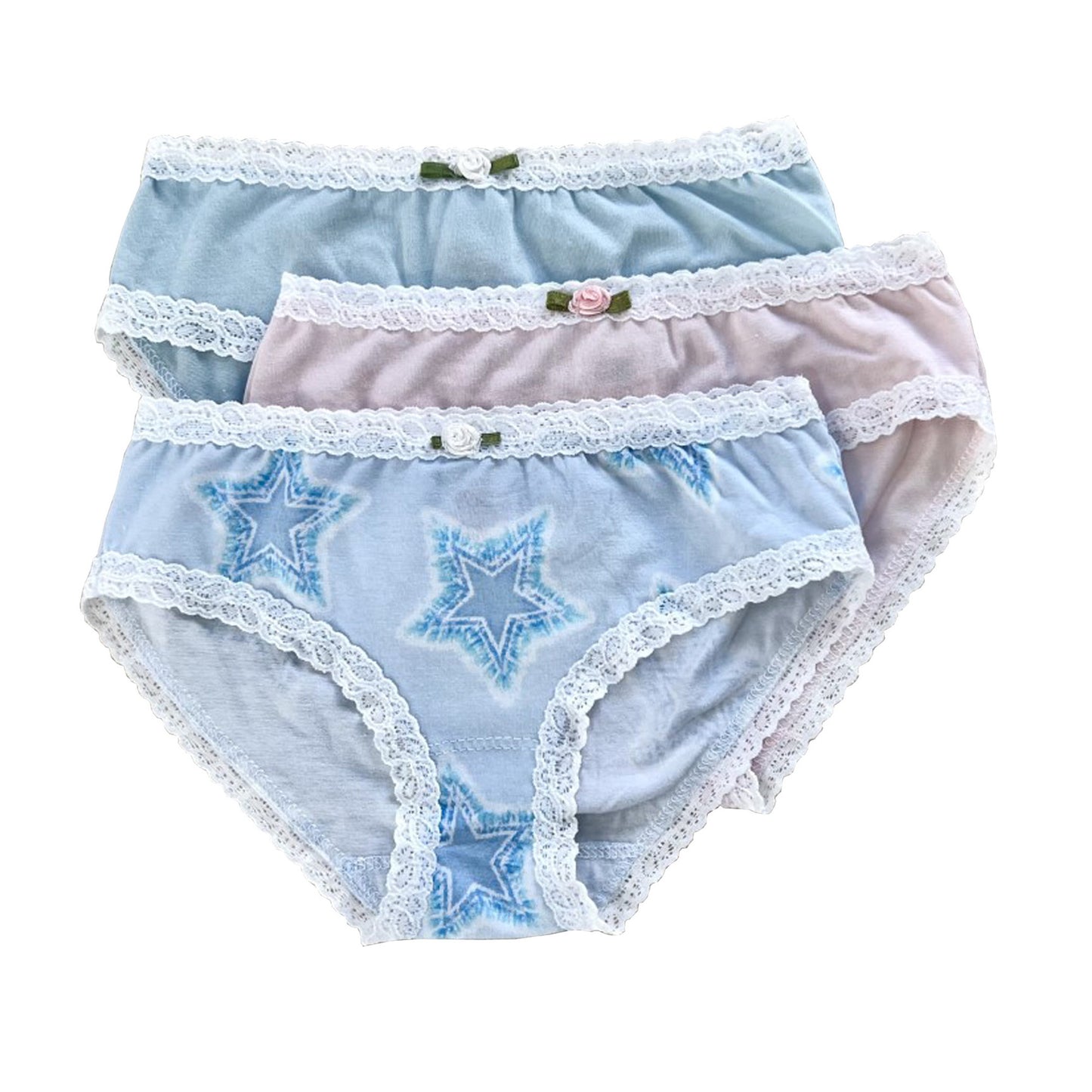 U20 Esme Girl's 3-Pack Panty Cotton Candy,  Sweet Space, Tie Dye Star, Happy Face