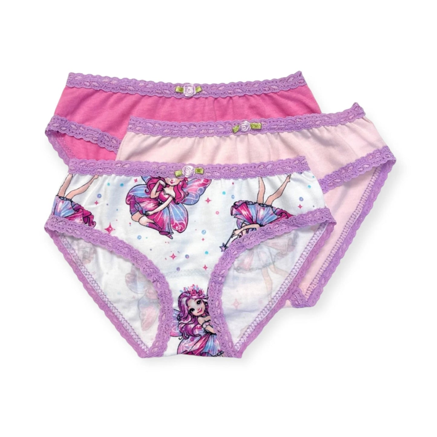 U20 Esme Girl's 3-Pack Panty Cool Girl, Chic, Strawberry Macaron, Bloom, Ice Cream, Sketch, Jack & Boo  Rainbow Sky