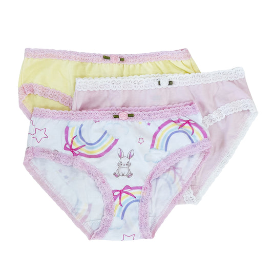 U20 Esme Girl's Animal Cookies, Bunny Marshmallow, Dalmatian,  Bears,  Cherry 3-Pack Panty
