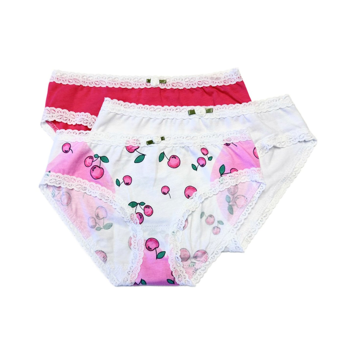 U20 Esme Girl's Animal Cookies, Bunny Marshmallow, Butterfly, Disco Cherry 3-Pack Panty