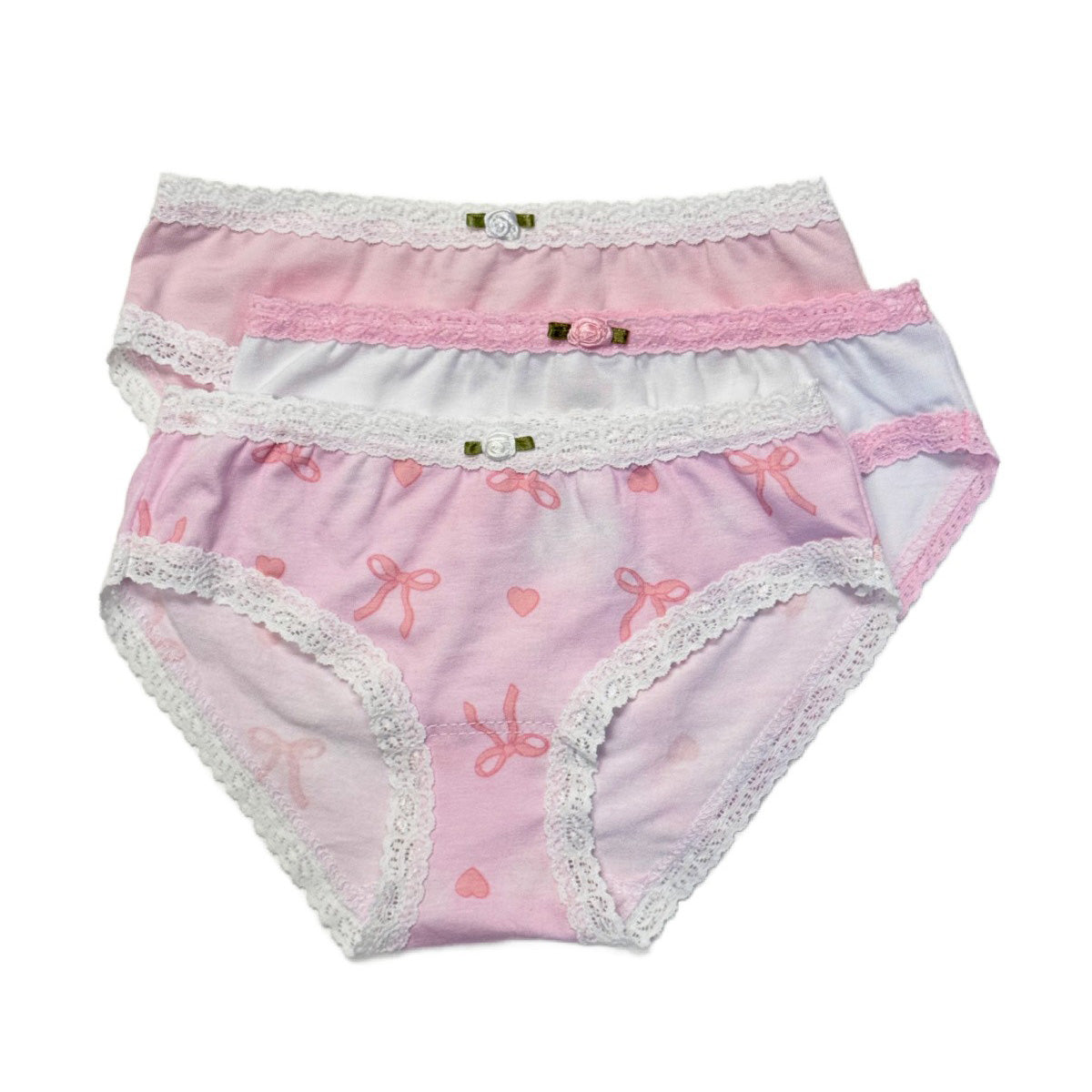 U20 Esme Girl's Animal Cookies, Bunny Marshmallow, Butterfly, Disco Cherry 3-Pack Panty